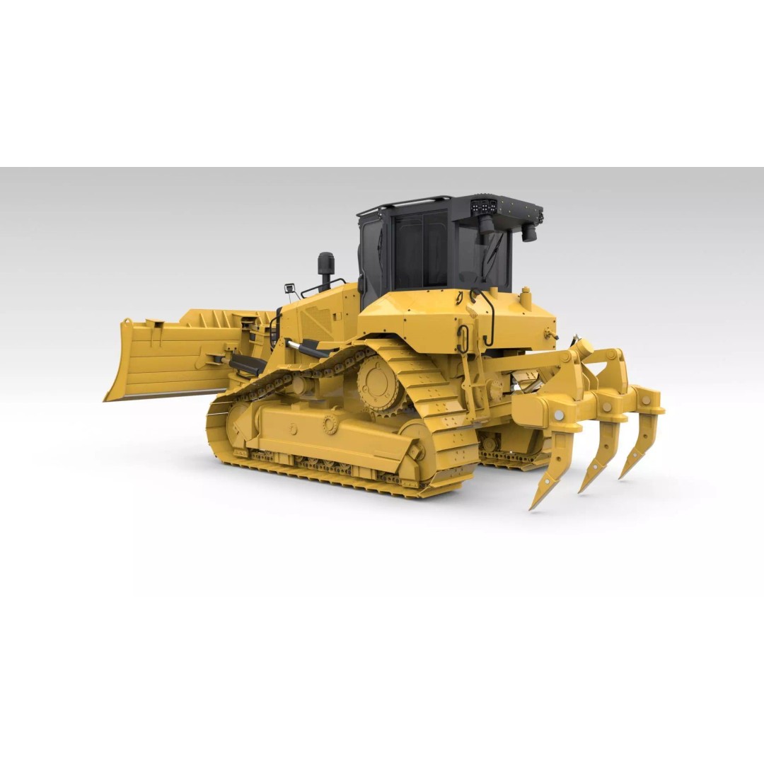 Medium Bulldozer 3D Model – Rigged Industrial Vehicle for Animation, FBX - View 41