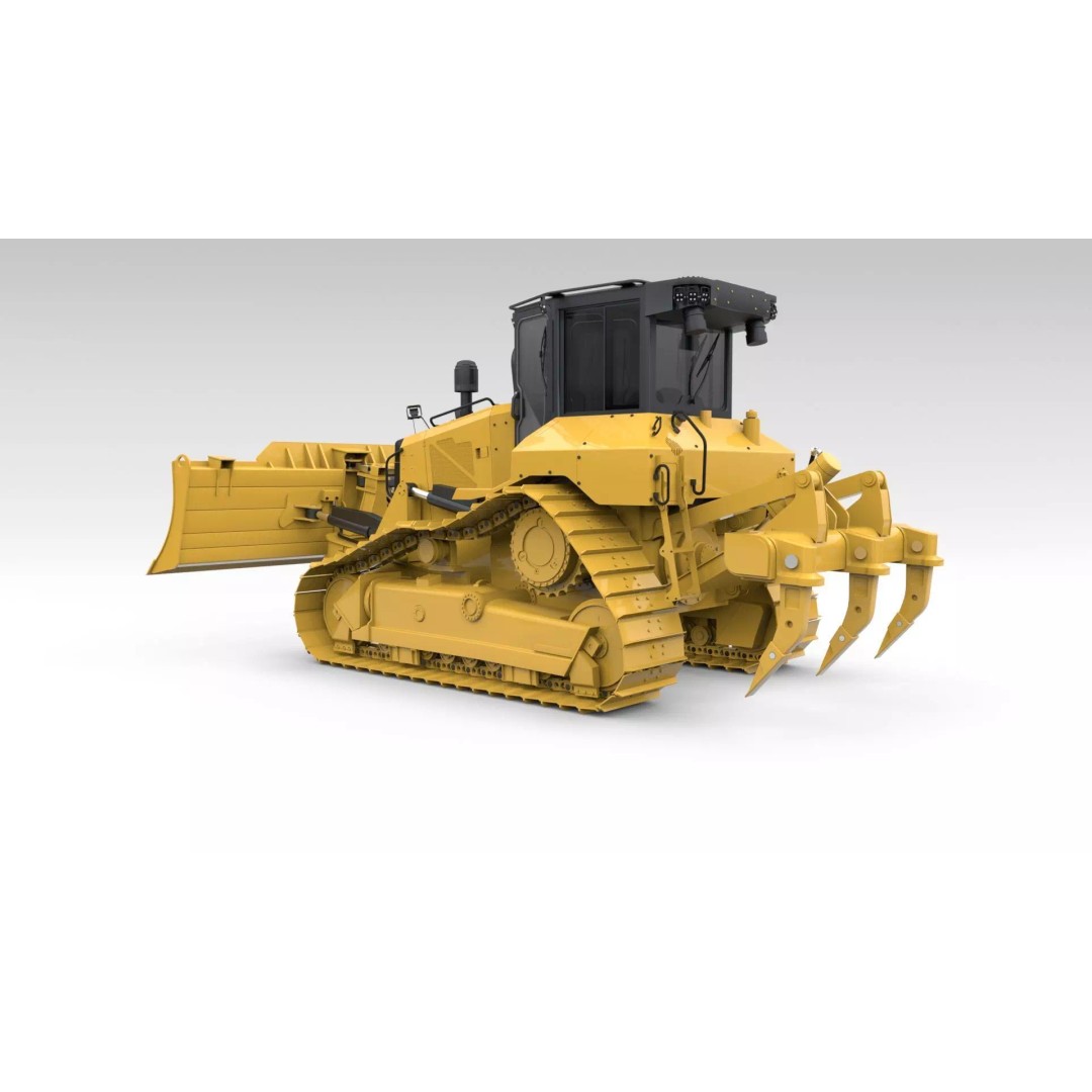 Medium Bulldozer 3D Model – Rigged Industrial Vehicle for Animation, FBX - View 43