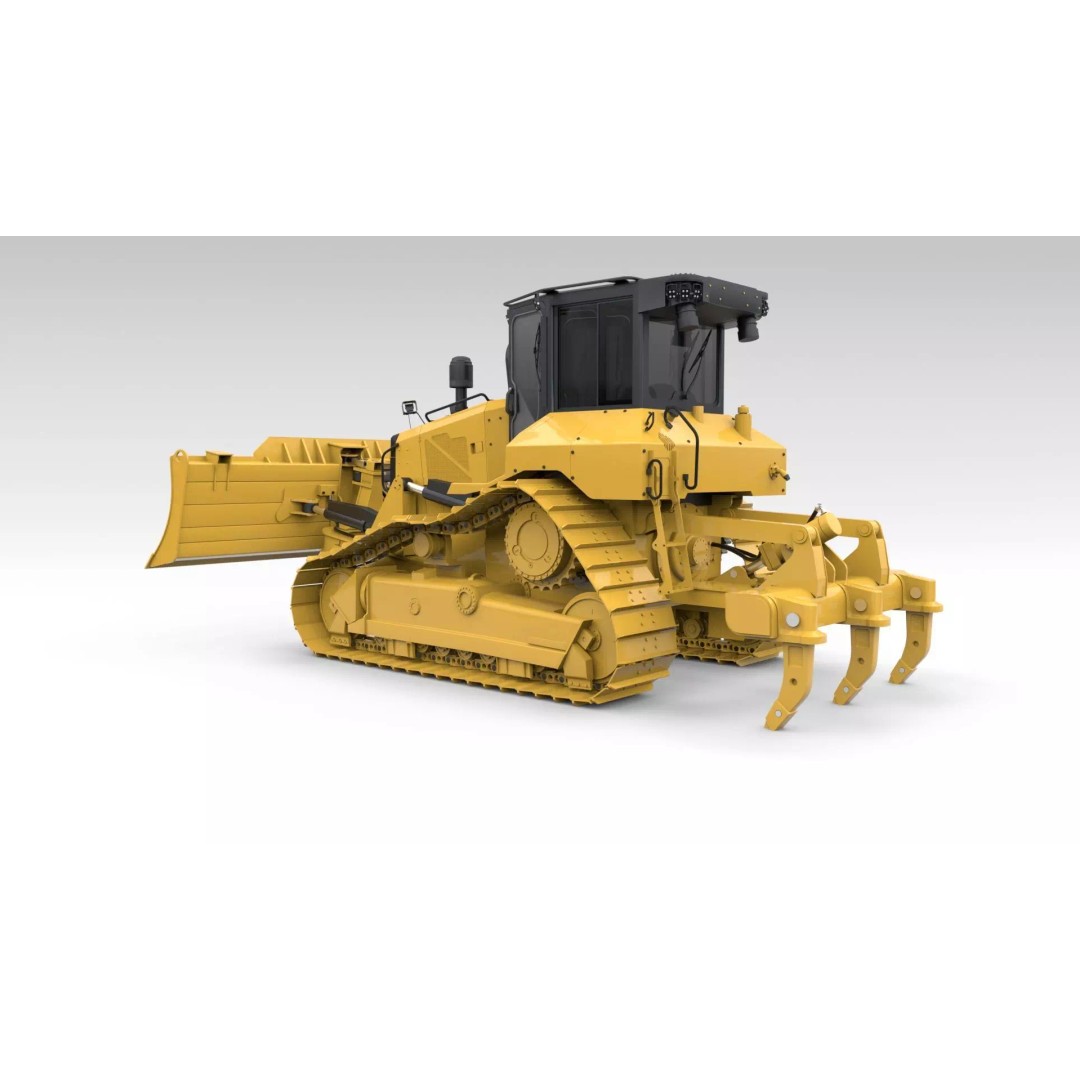 Medium Bulldozer 3D Model – Rigged Industrial Vehicle for Animation, FBX - View 50