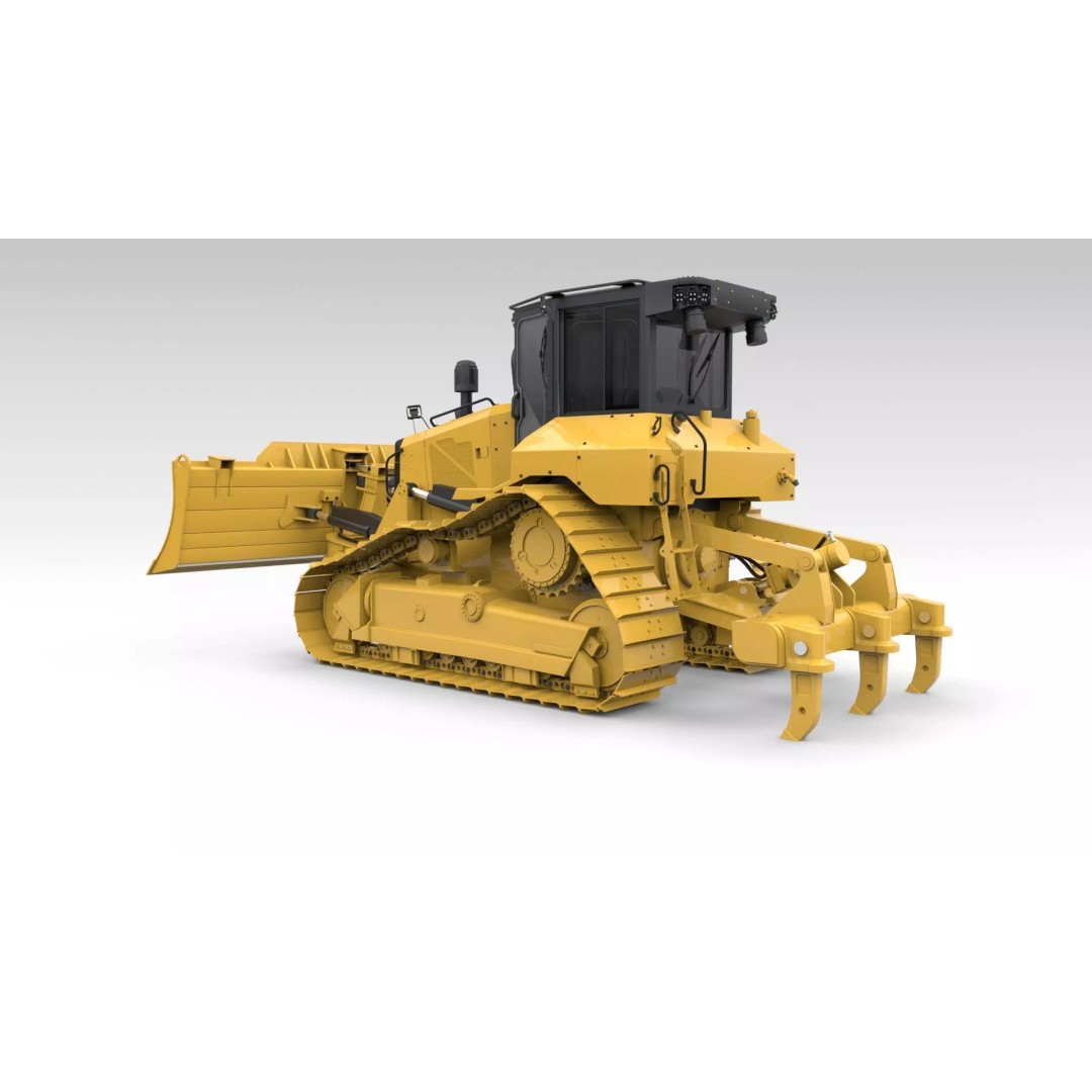 Medium Bulldozer 3D Model – Rigged Industrial Vehicle for Animation, FBX - View 51