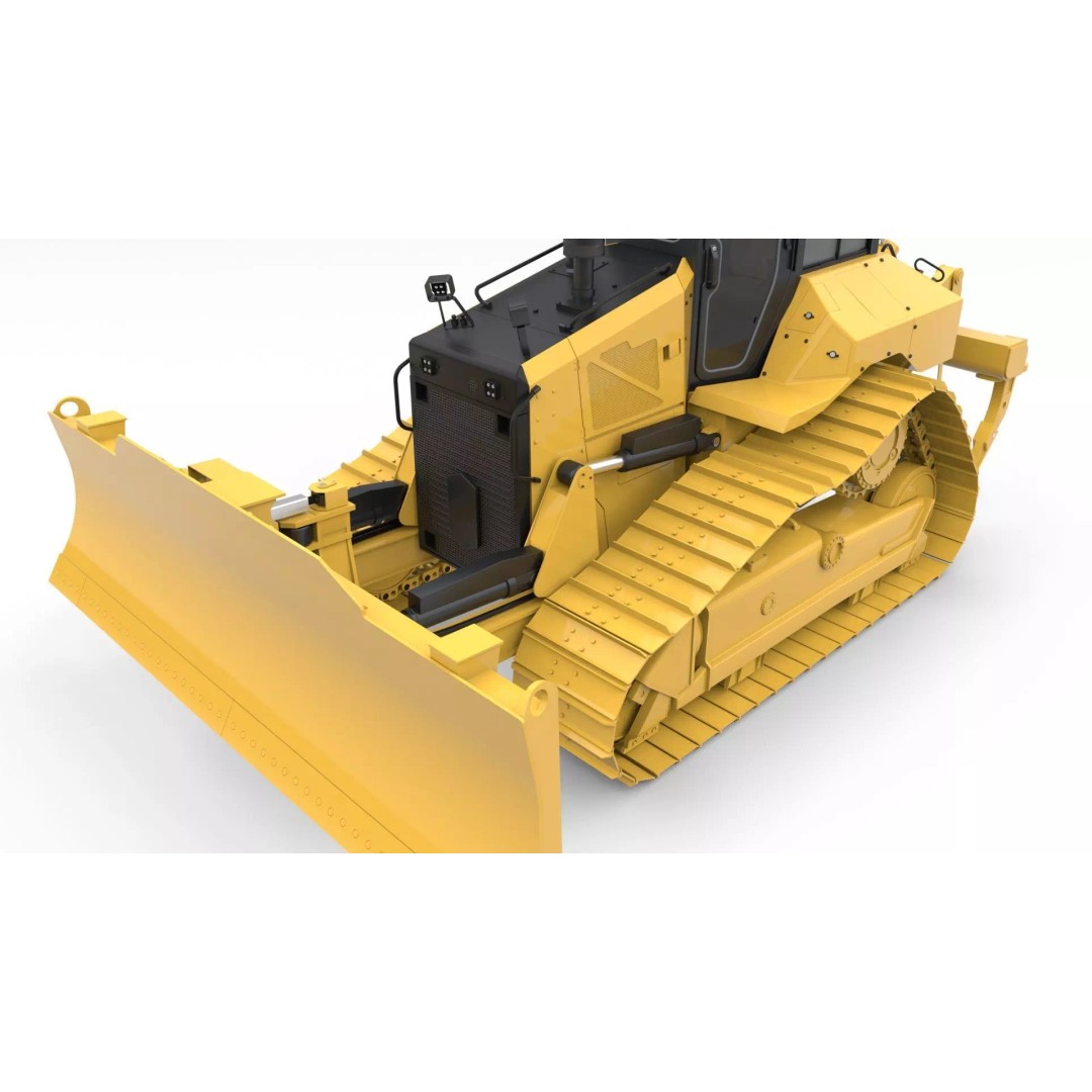 Medium Bulldozer 3D Model – Rigged Industrial Vehicle for Animation, FBX - View 56