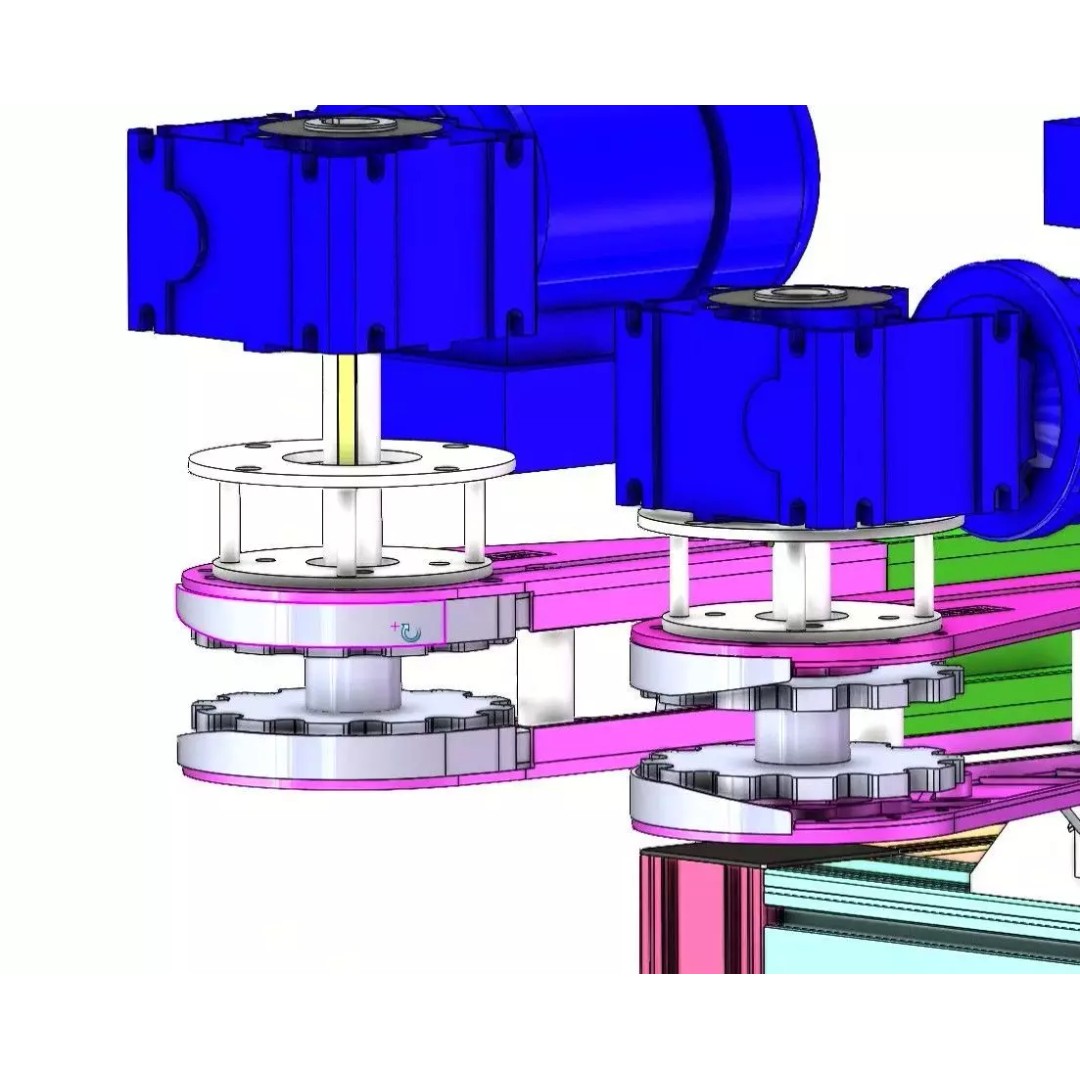Side Grip Belt Conveyor 3D Model – Industrial Bottle Transfer System, FBX - View 10