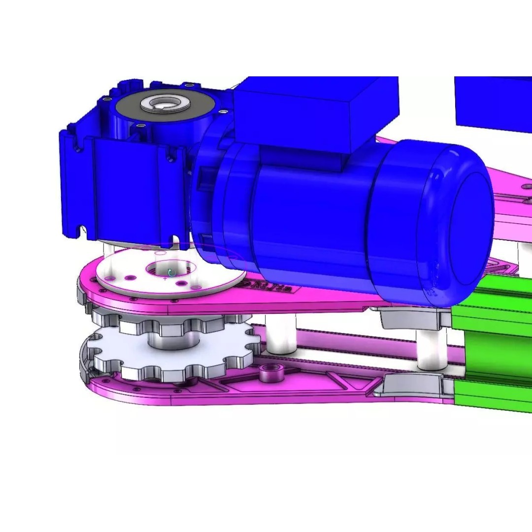 Side Grip Belt Conveyor 3D Model – Industrial Bottle Transfer System, FBX - View 8