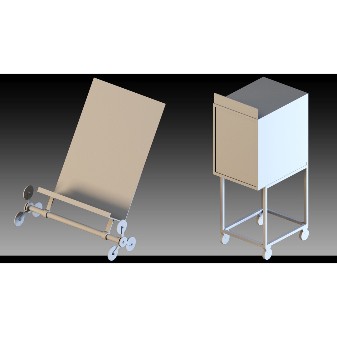 Transport Trolleys 3D Model – High Detail Industrial Props, FBX & Blender - View 11