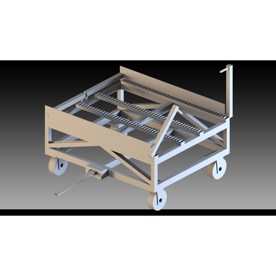 Transport Trolleys 3D Model – High Detail Industrial Props, FBX & Blender - View 12