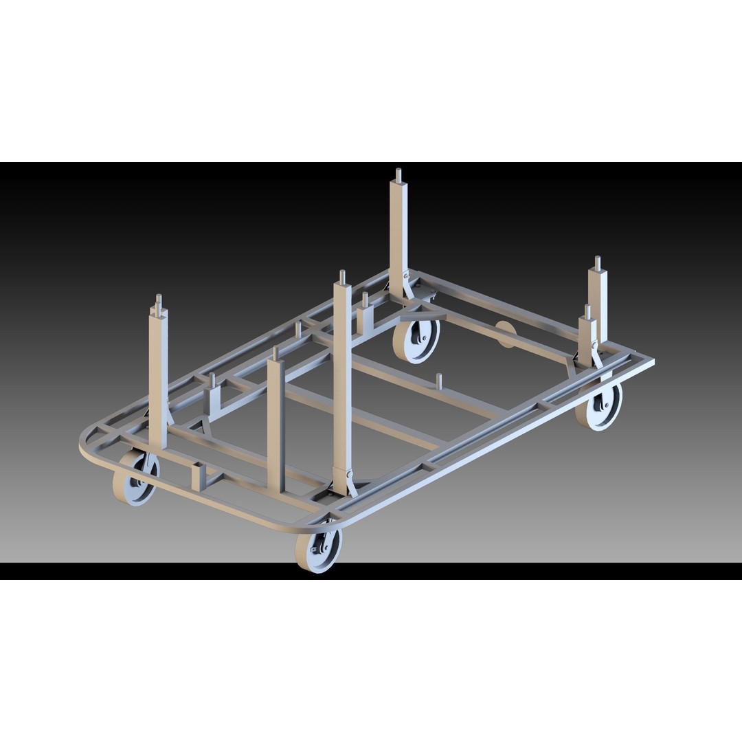Transport Trolleys 3D Model – High Detail Industrial Props, FBX & Blender - View 18