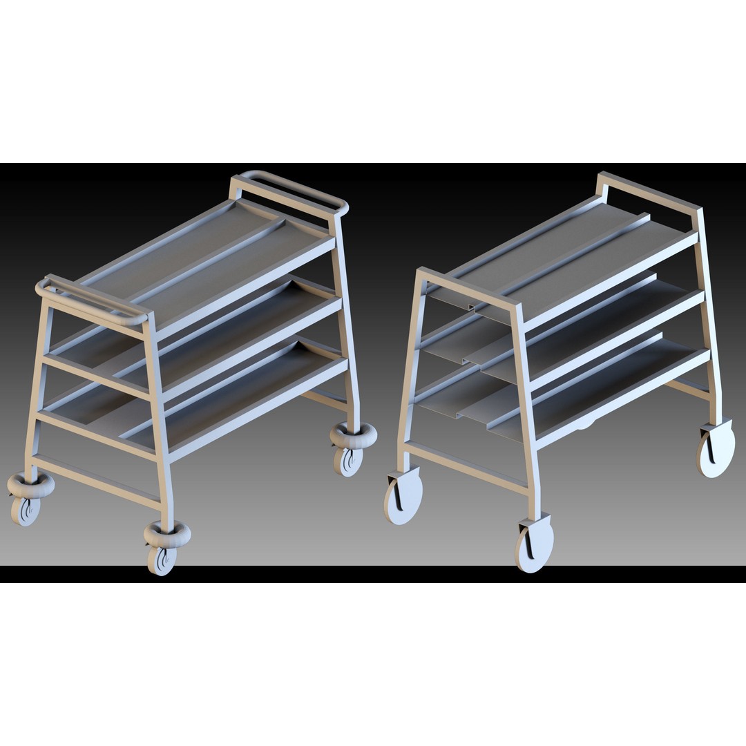 Transport Trolleys 3D Model – High Detail Industrial Props, FBX & Blender - View 19