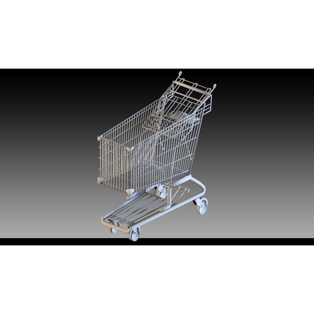 Transport Trolleys 3D Model – High Detail Industrial Props, FBX & Blender - View 3