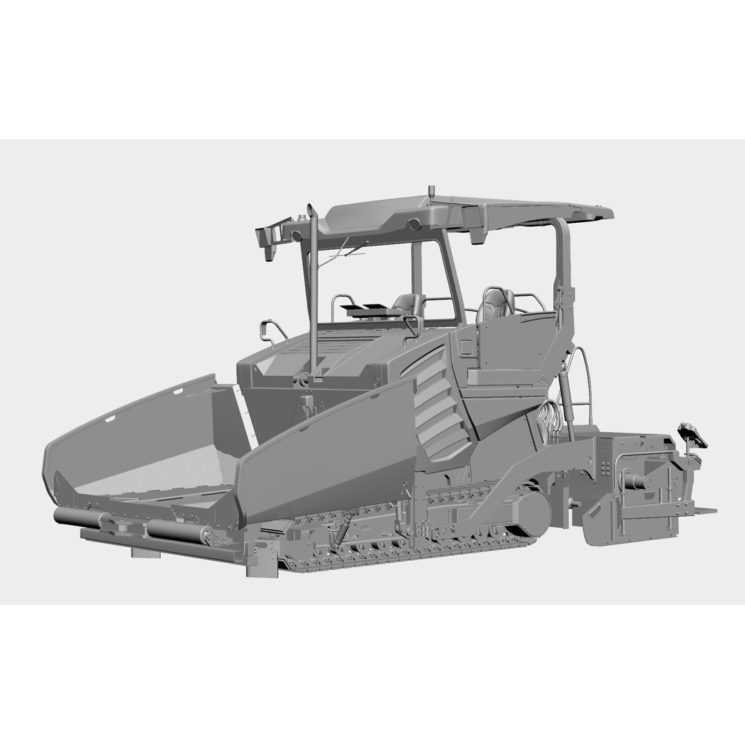 Vogele Super 2100 5i Asphalt Paver 3D Model – PBR Industrial Vehicle, FBX - View 19