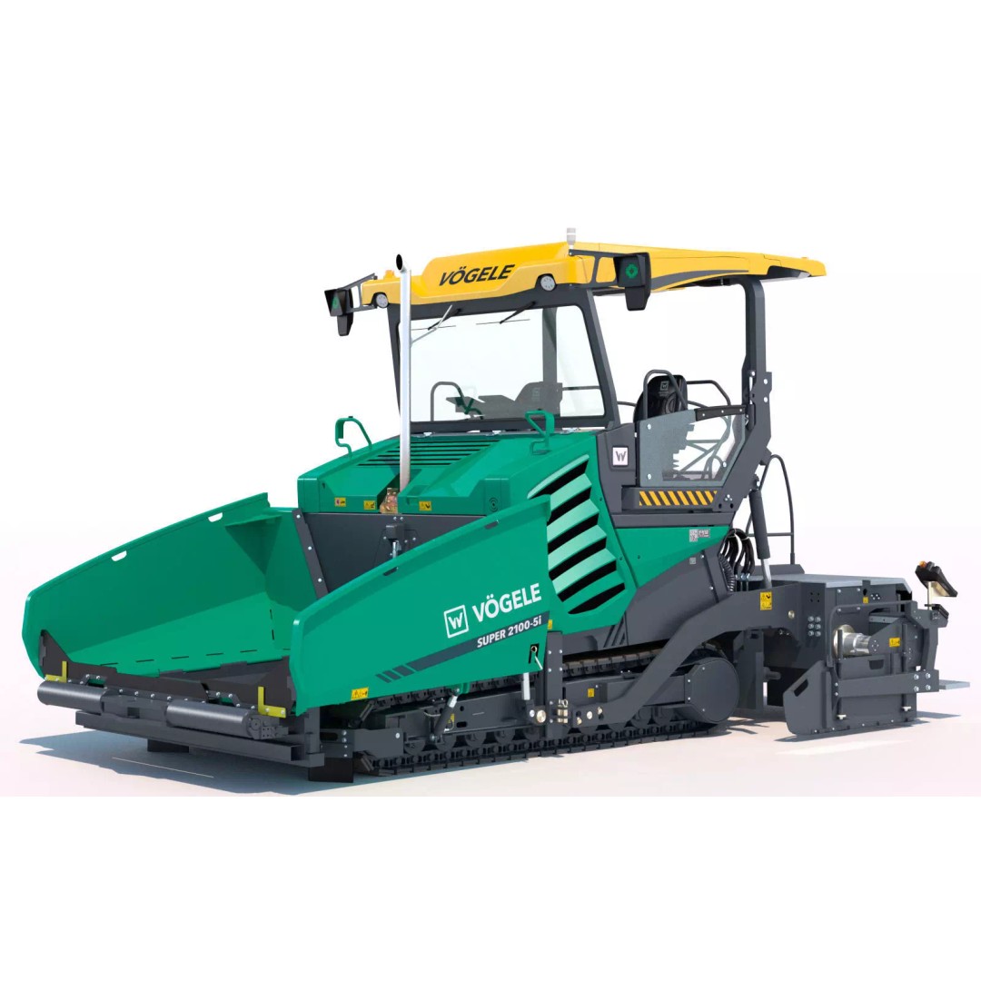 Vogele Super 2100 5i Asphalt Paver 3D Model – PBR Industrial Vehicle, FBX - View 2