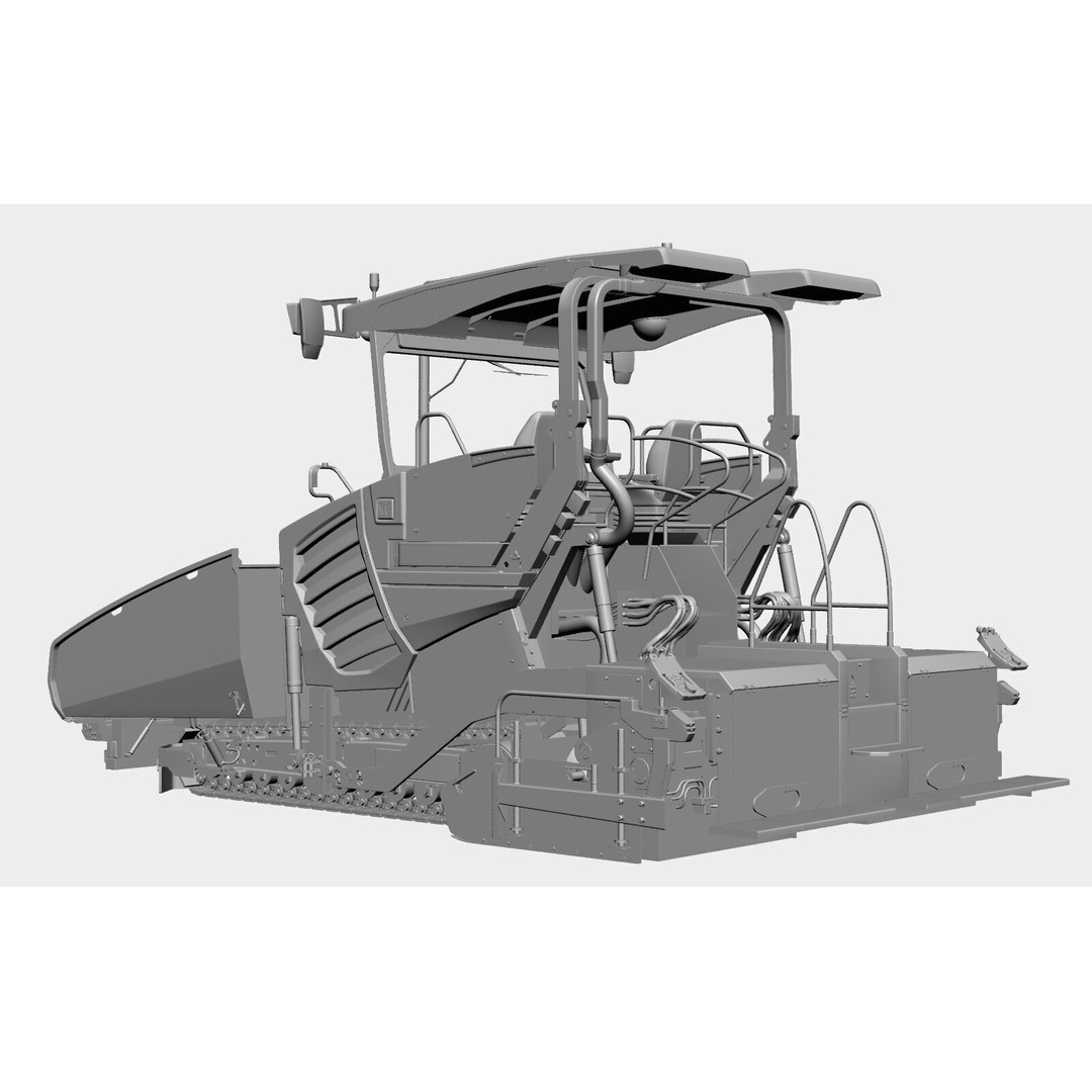 Vogele Super 2100 5i Asphalt Paver 3D Model – PBR Industrial Vehicle, FBX - View 20