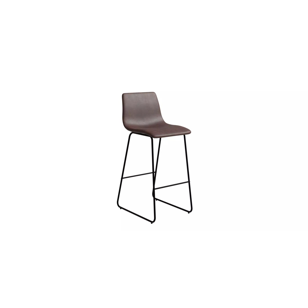 Faux Leather Bar Stool 3D Model – Low Poly PBR Kitchen Asset, Blender - View 2