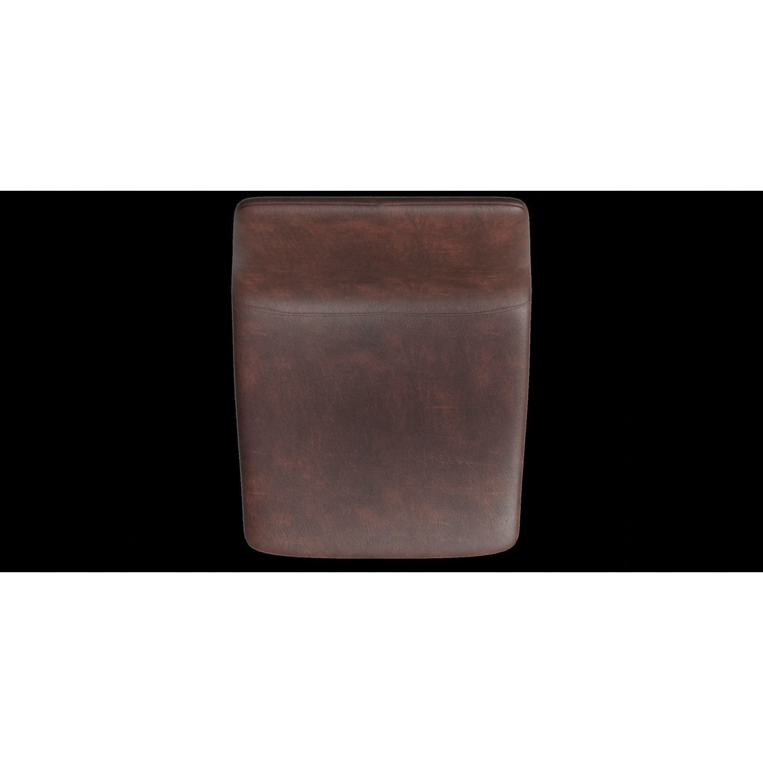 Faux Leather Bar Stool 3D Model – Low Poly PBR Kitchen Asset, Blender - View 3