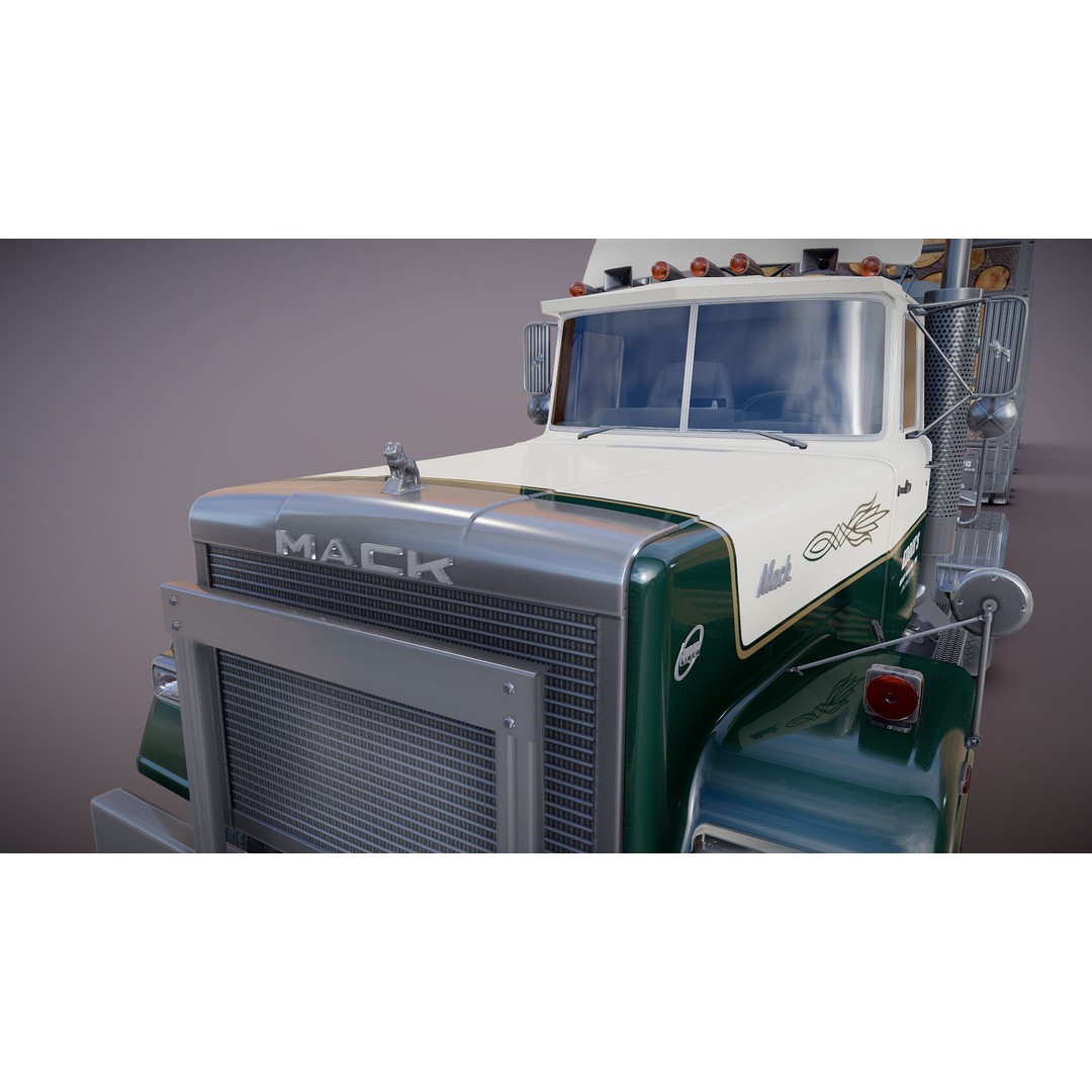SuperLiner Logger Truck 3D Model – Low Poly Game Ready Asset, FBX - View 28