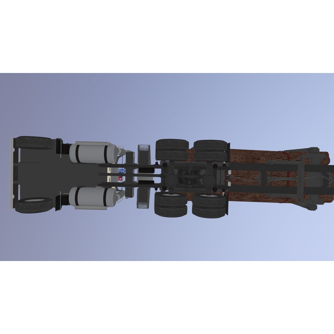 SuperLiner Logger Truck 3D Model – Low Poly Game Ready Asset, FBX - View 33