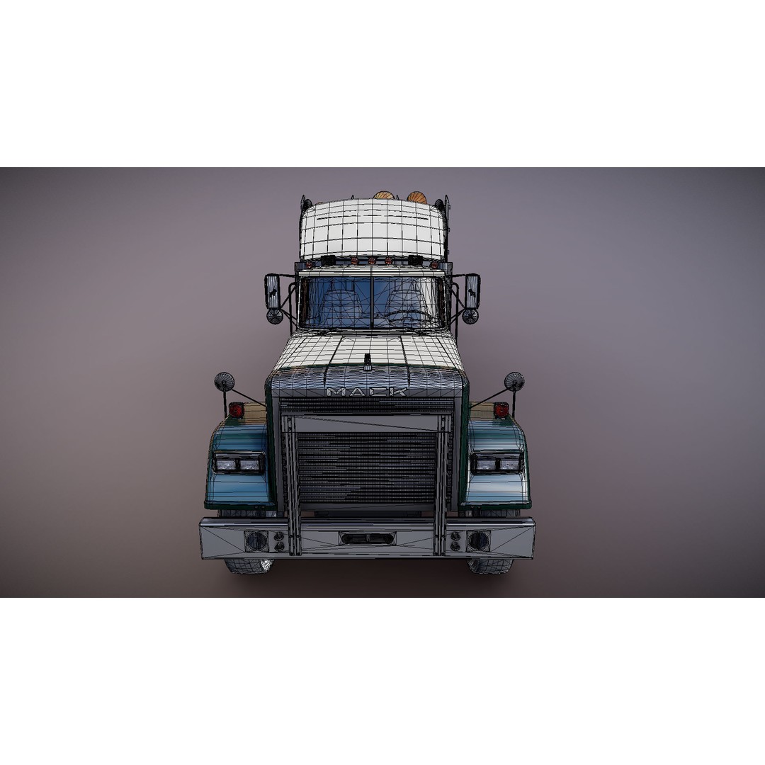 SuperLiner Logger Truck 3D Model – Low Poly Game Ready Asset, FBX - View 34
