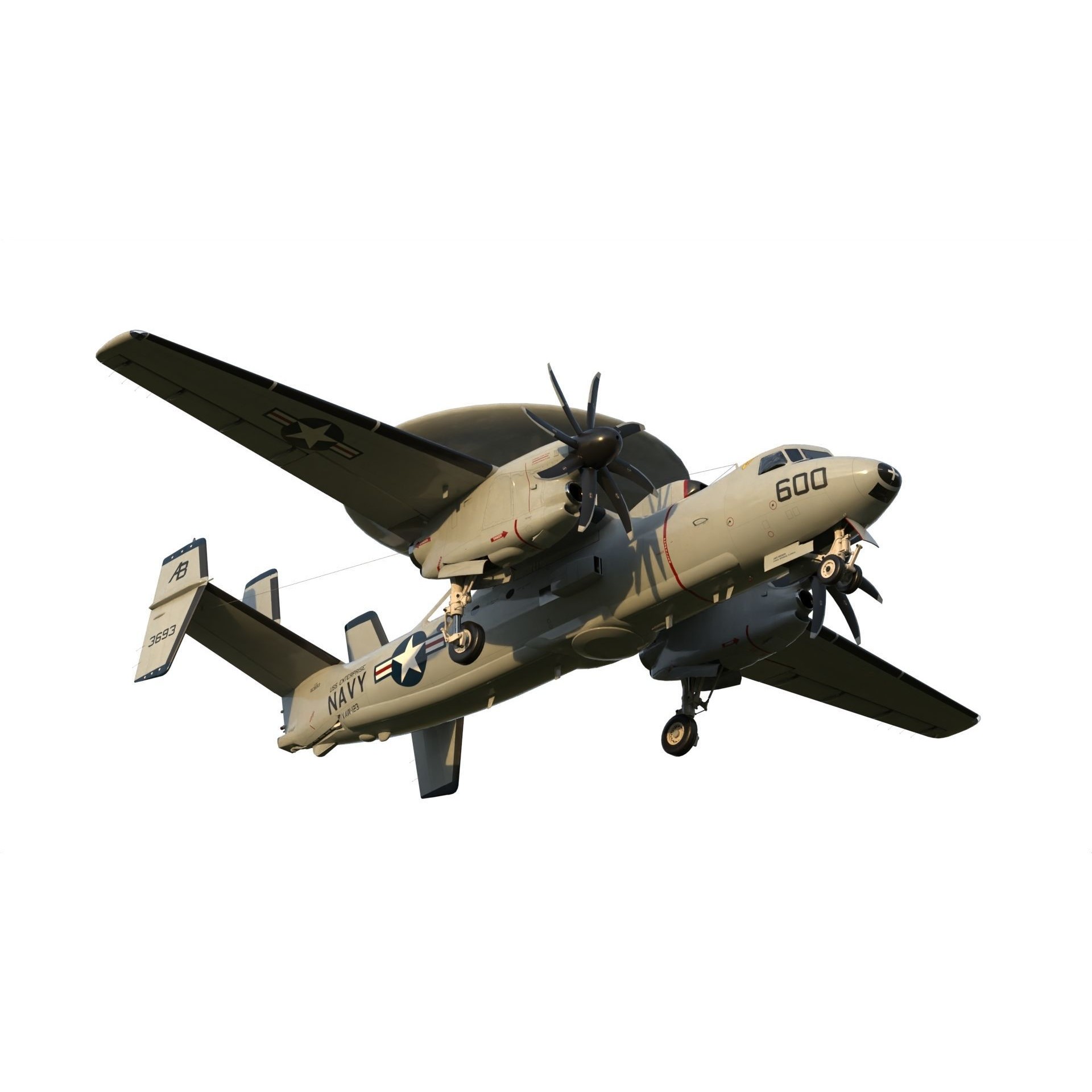 E-2 Hawkeye - Game-Ready 3D Model - View 10