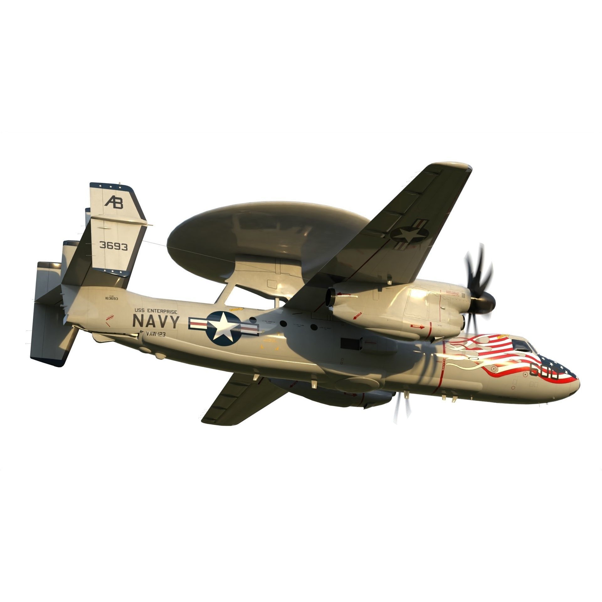 E-2 Hawkeye - Game-Ready 3D Model - View 15