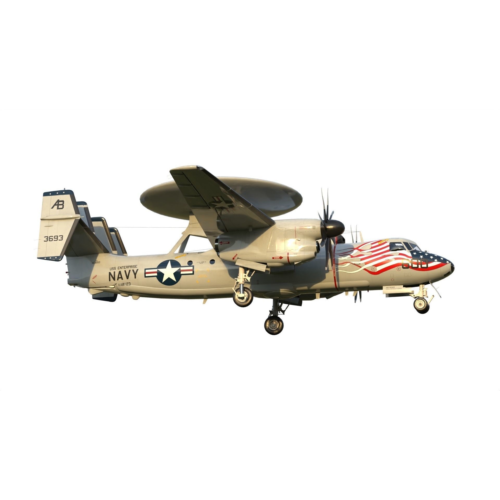 E-2 Hawkeye - Game-Ready 3D Model - View 16