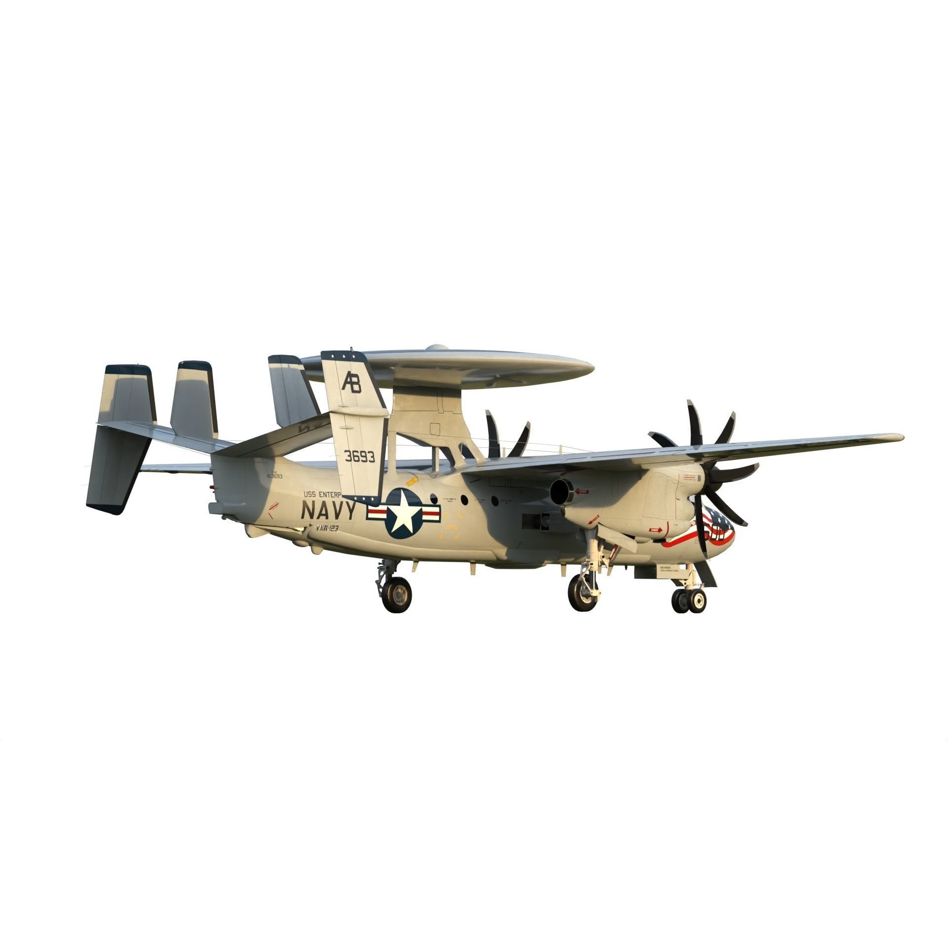 E-2 Hawkeye - Game-Ready 3D Model - View 17