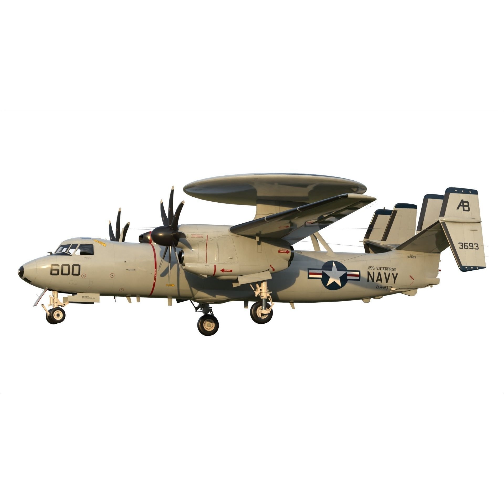 E-2 Hawkeye - Game-Ready 3D Model - View 19