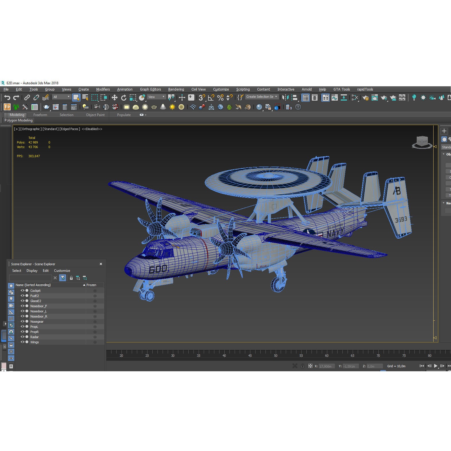 E-2 Hawkeye - Game-Ready 3D Model - View 21