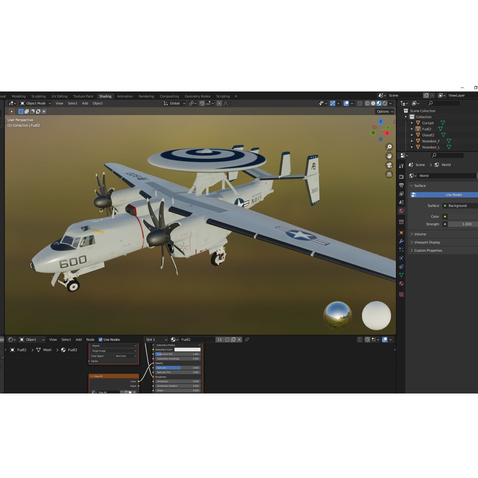 E-2 Hawkeye - Game-Ready 3D Model - View 22