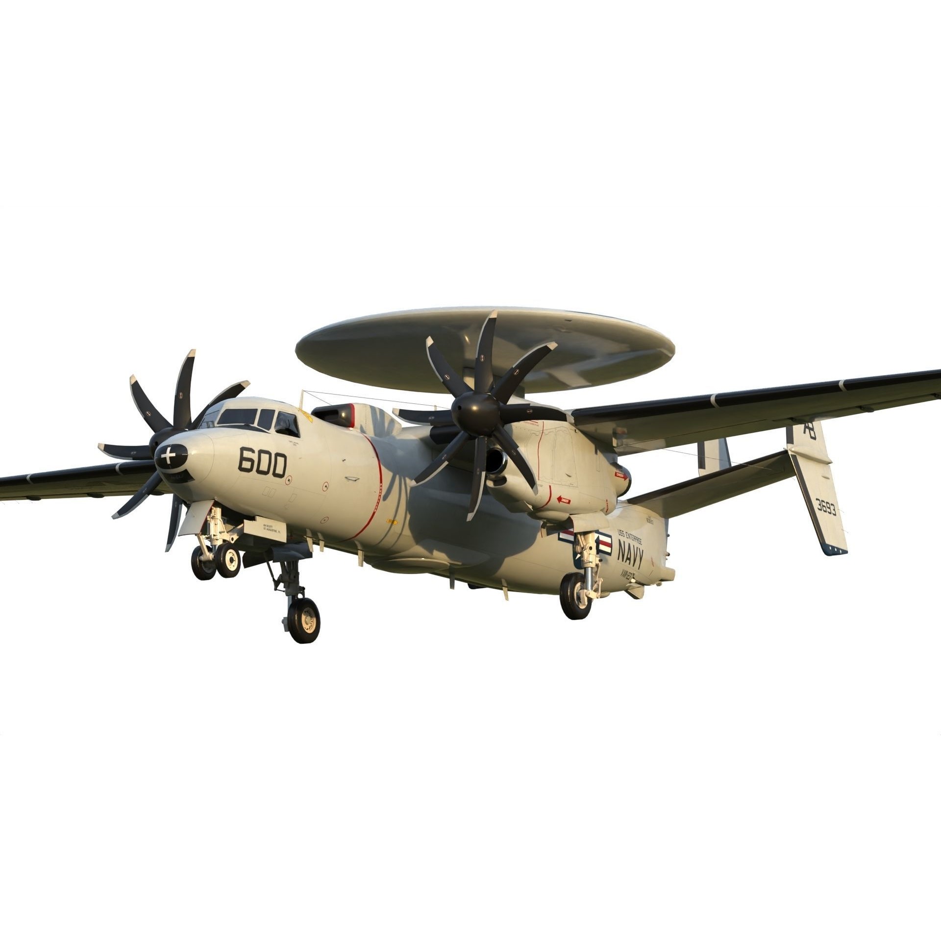 E-2 Hawkeye - Game-Ready 3D Model - View 3