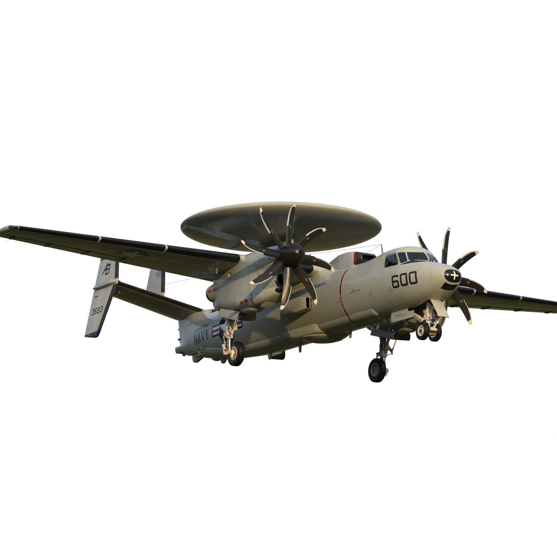 E-2 Hawkeye - Game-Ready 3D Model - View 7