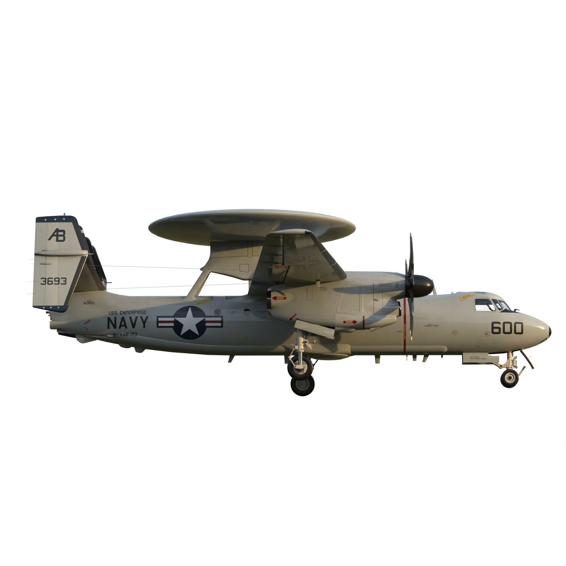 E-2 Hawkeye - Game-Ready 3D Model - View 8