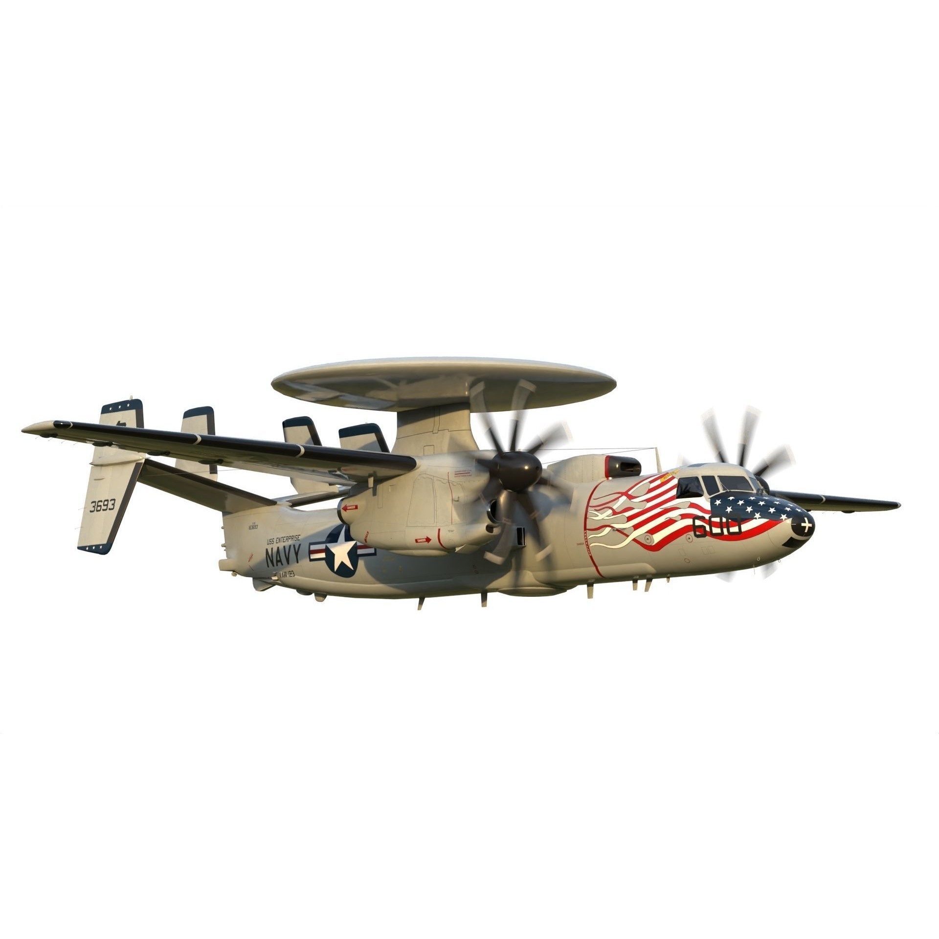 E-2 Hawkeye - Game-Ready 3D Model - View 9