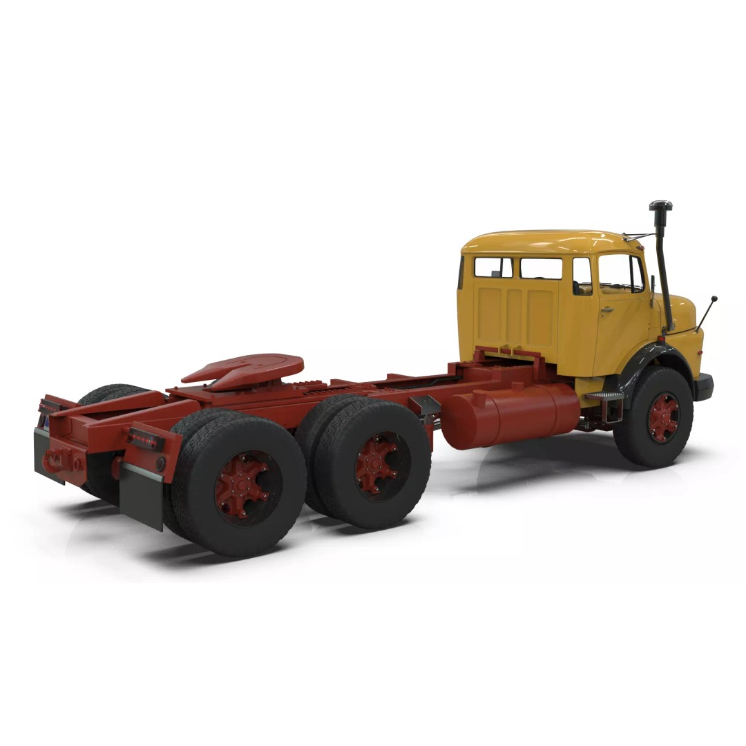 Mercedes-Benz 2624 Tractor Unit 3D Model – High Poly Game-Ready Asset, Blender - View 10