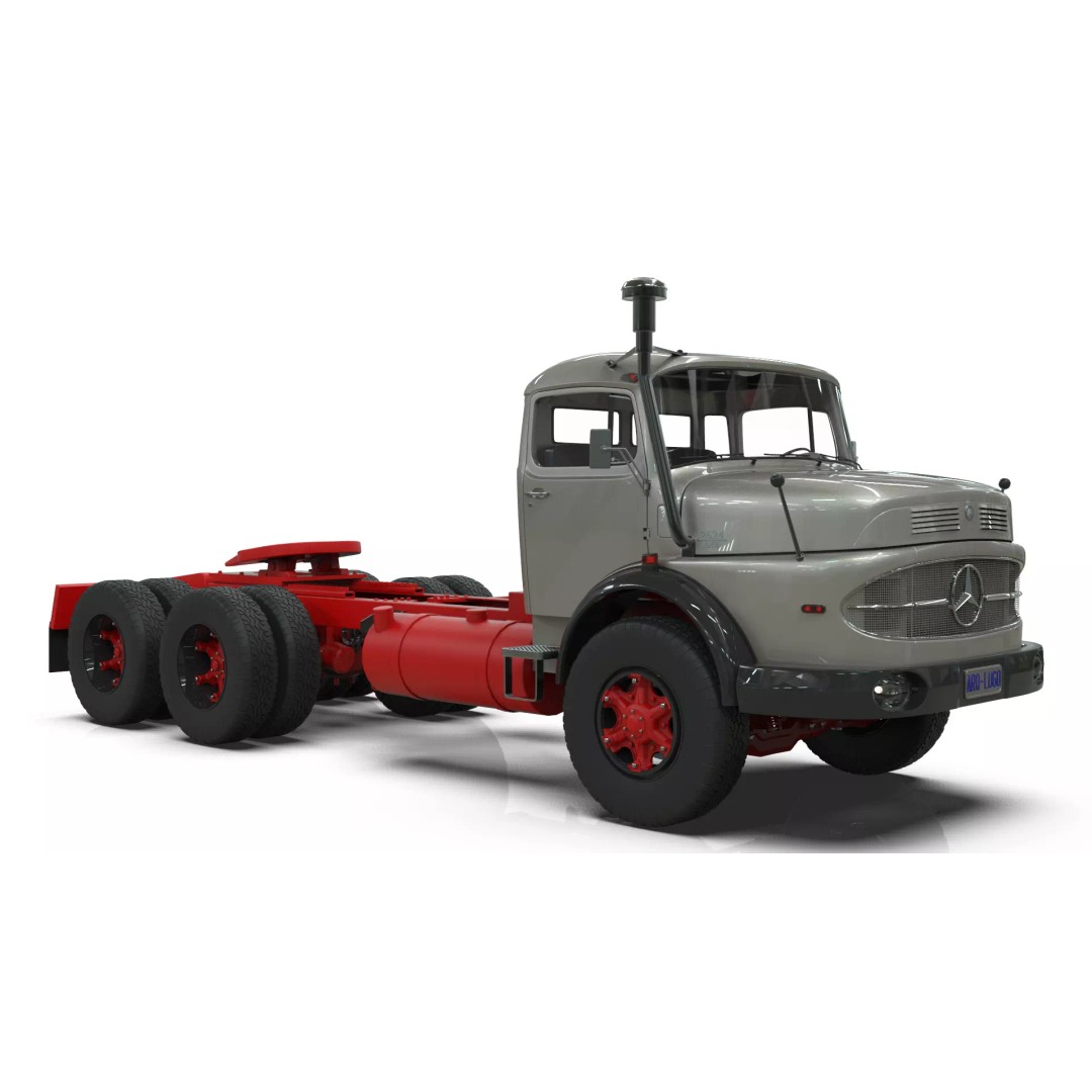 Mercedes-Benz 2624 Tractor Unit 3D Model – High Poly Game-Ready Asset, Blender - View 18