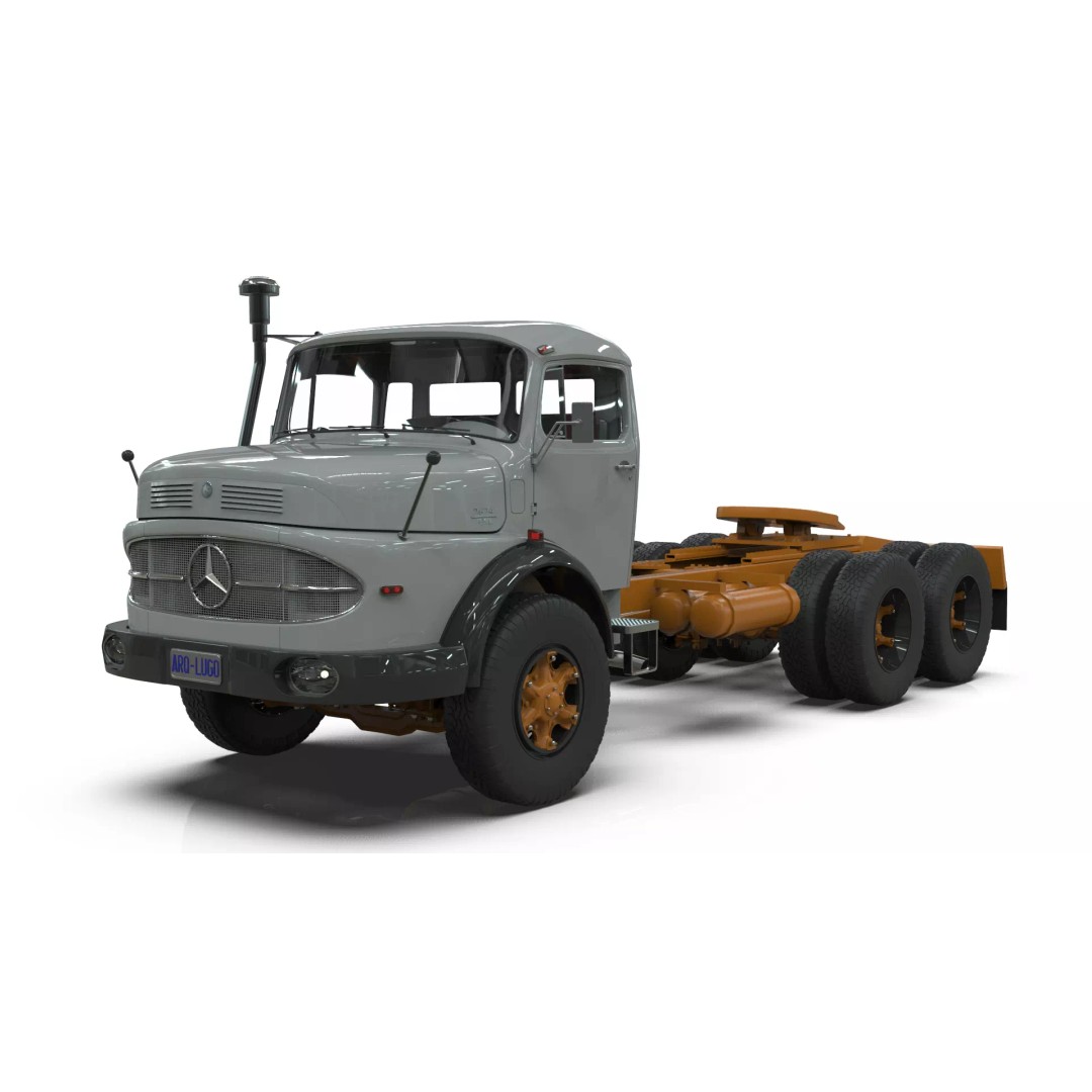 Mercedes-Benz 2624 Tractor Unit 3D Model – High Poly Game-Ready Asset, Blender - View 2