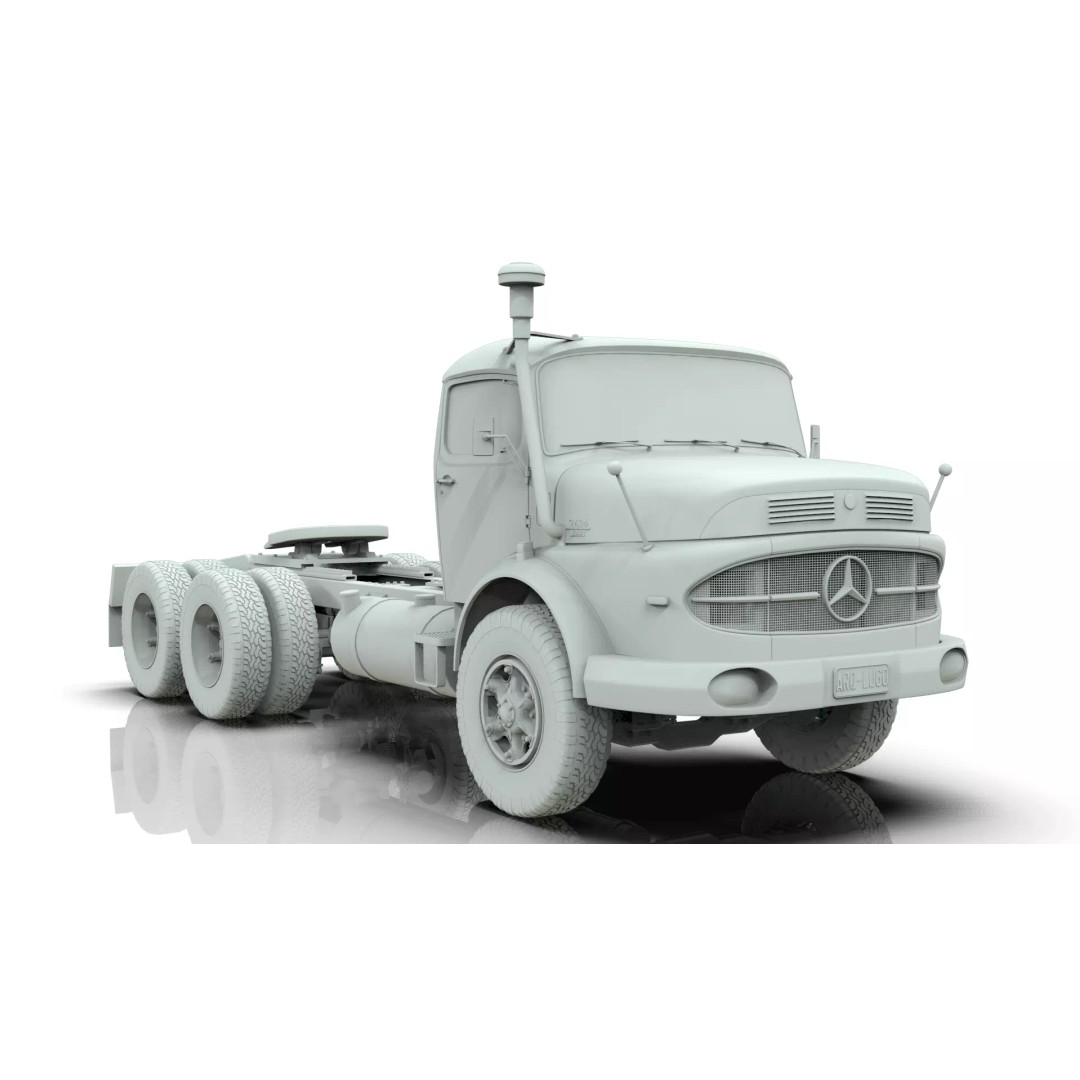 Mercedes-Benz 2624 Tractor Unit 3D Model – High Poly Game-Ready Asset, Blender - View 21