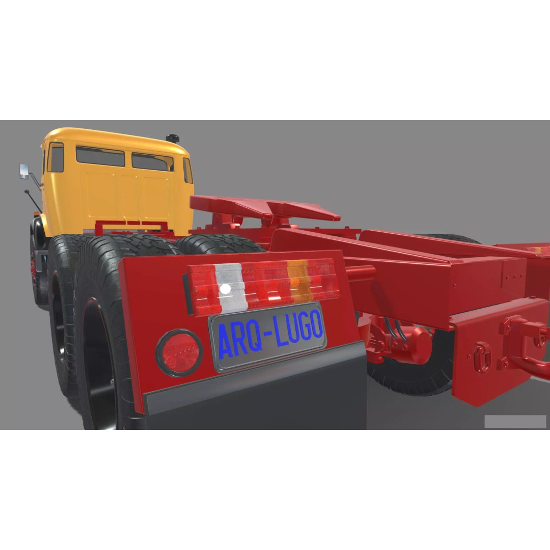 Mercedes-Benz 2624 Tractor Unit 3D Model – High Poly Game-Ready Asset, Blender - View 25