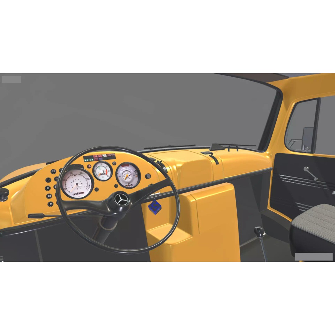Mercedes-Benz 2624 Tractor Unit 3D Model – High Poly Game-Ready Asset, Blender - View 29