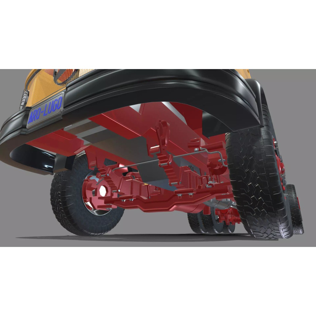 Mercedes-Benz 2624 Tractor Unit 3D Model – High Poly Game-Ready Asset, Blender - View 30