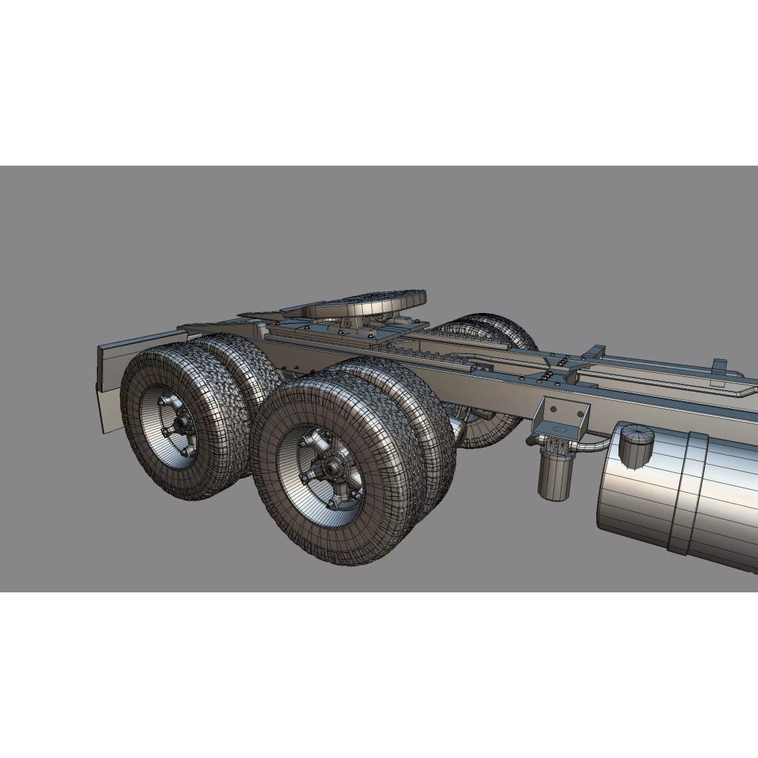 Mercedes-Benz 2624 Tractor Unit 3D Model – High Poly Game-Ready Asset, Blender - View 33