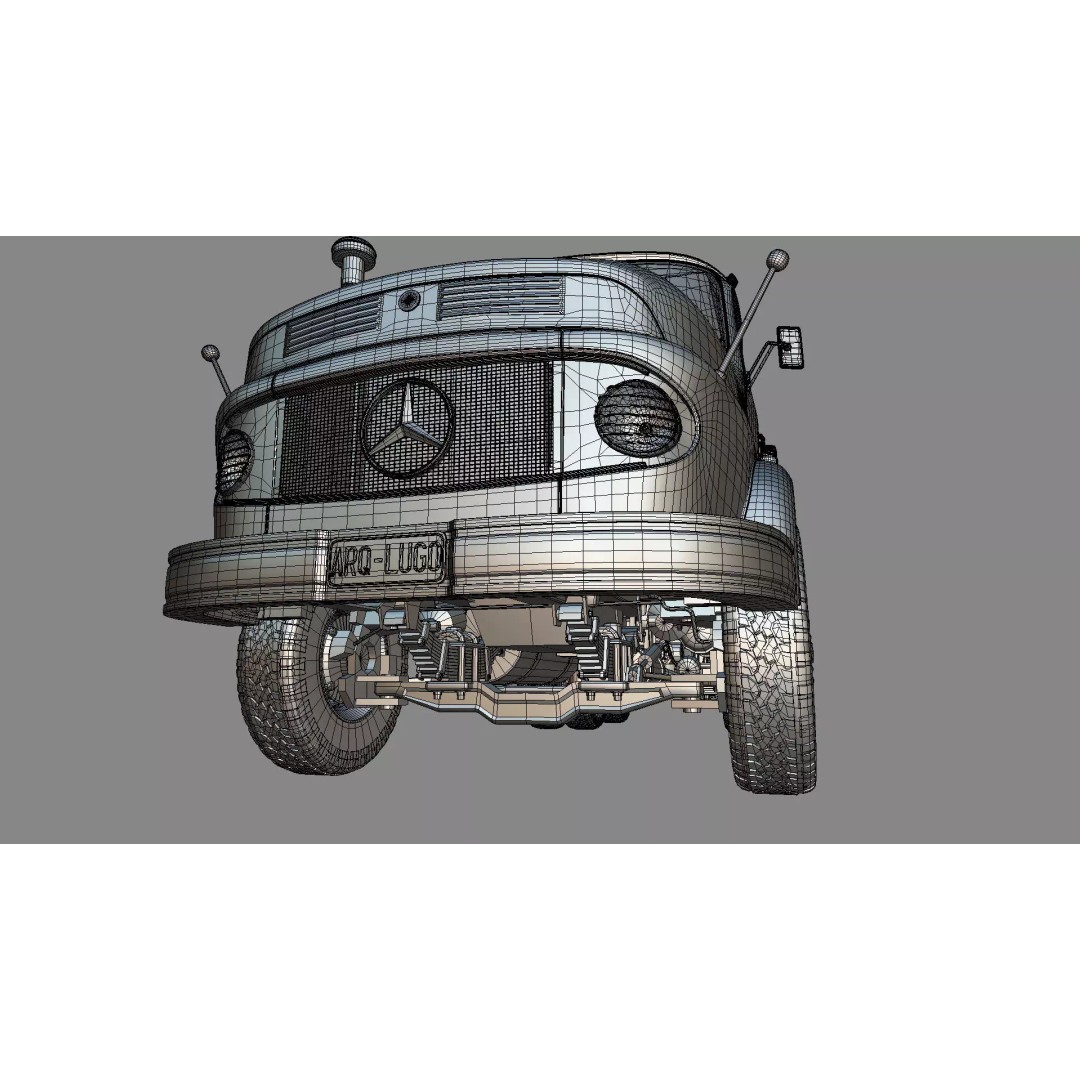 Mercedes-Benz 2624 Tractor Unit 3D Model – High Poly Game-Ready Asset, Blender - View 35