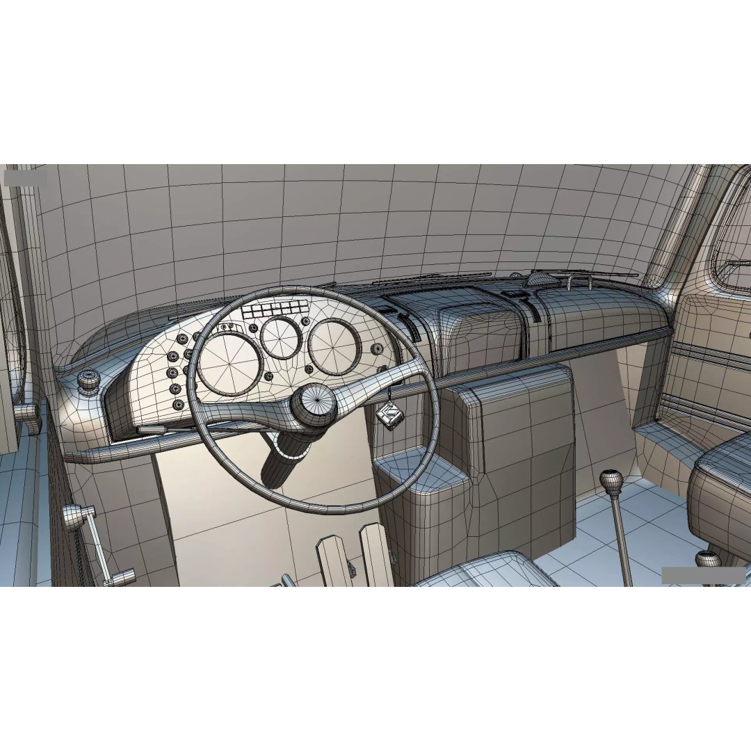 Mercedes-Benz 2624 Tractor Unit 3D Model – High Poly Game-Ready Asset, Blender - View 38