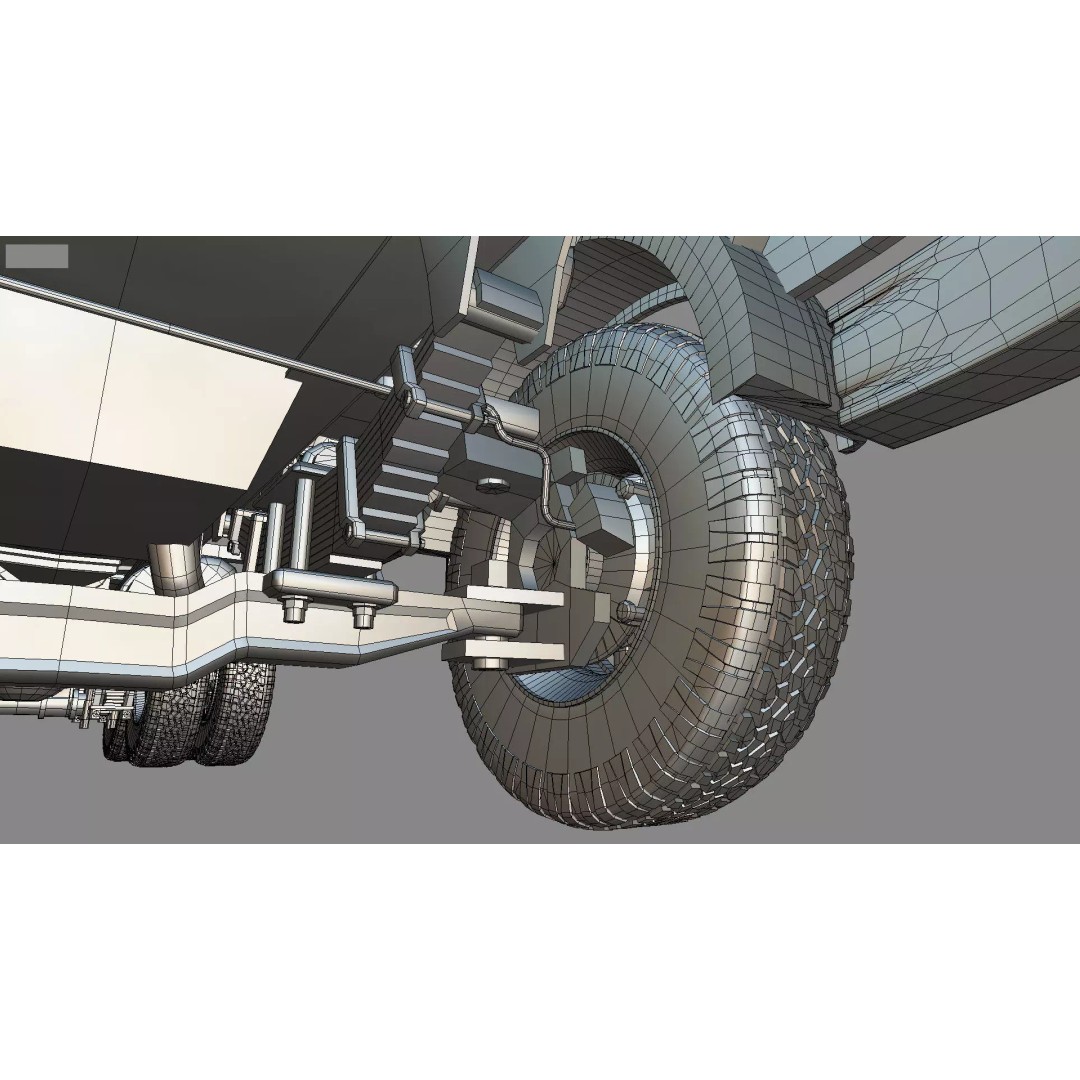 Mercedes-Benz 2624 Tractor Unit 3D Model – High Poly Game-Ready Asset, Blender - View 41