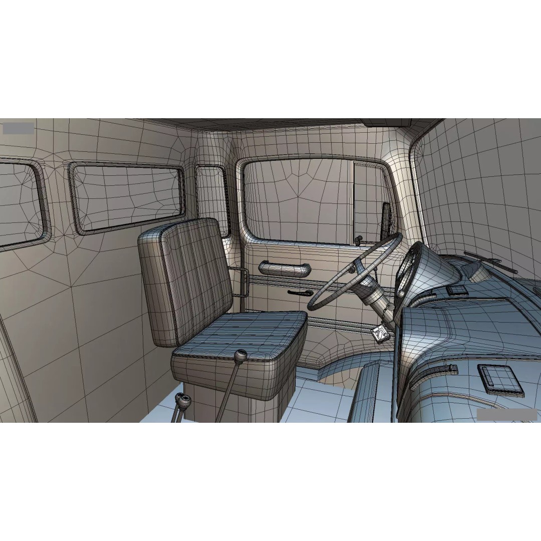 Mercedes-Benz 2624 Tractor Unit 3D Model – High Poly Game-Ready Asset, Blender - View 42