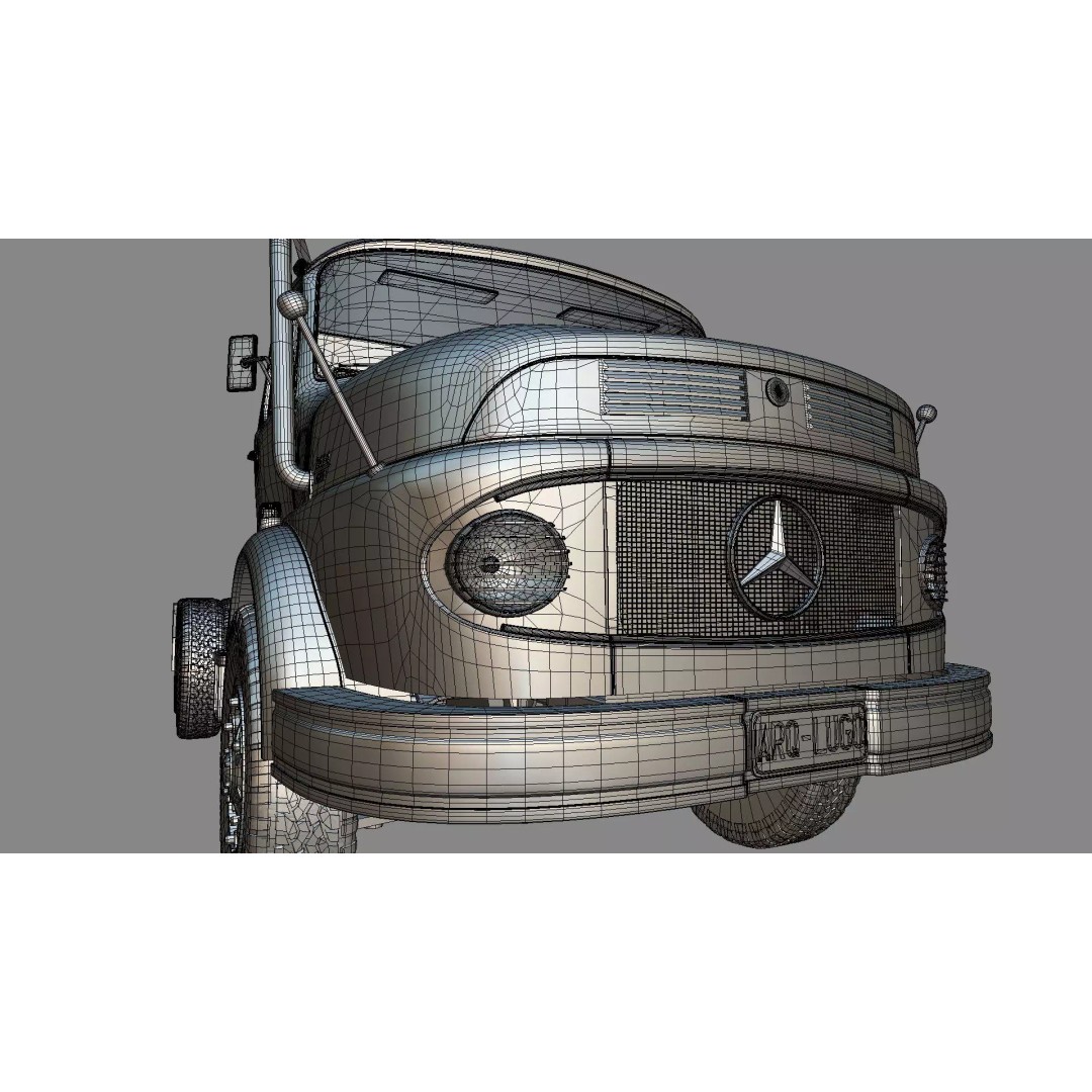 Mercedes-Benz 2624 Tractor Unit 3D Model – High Poly Game-Ready Asset, Blender - View 50