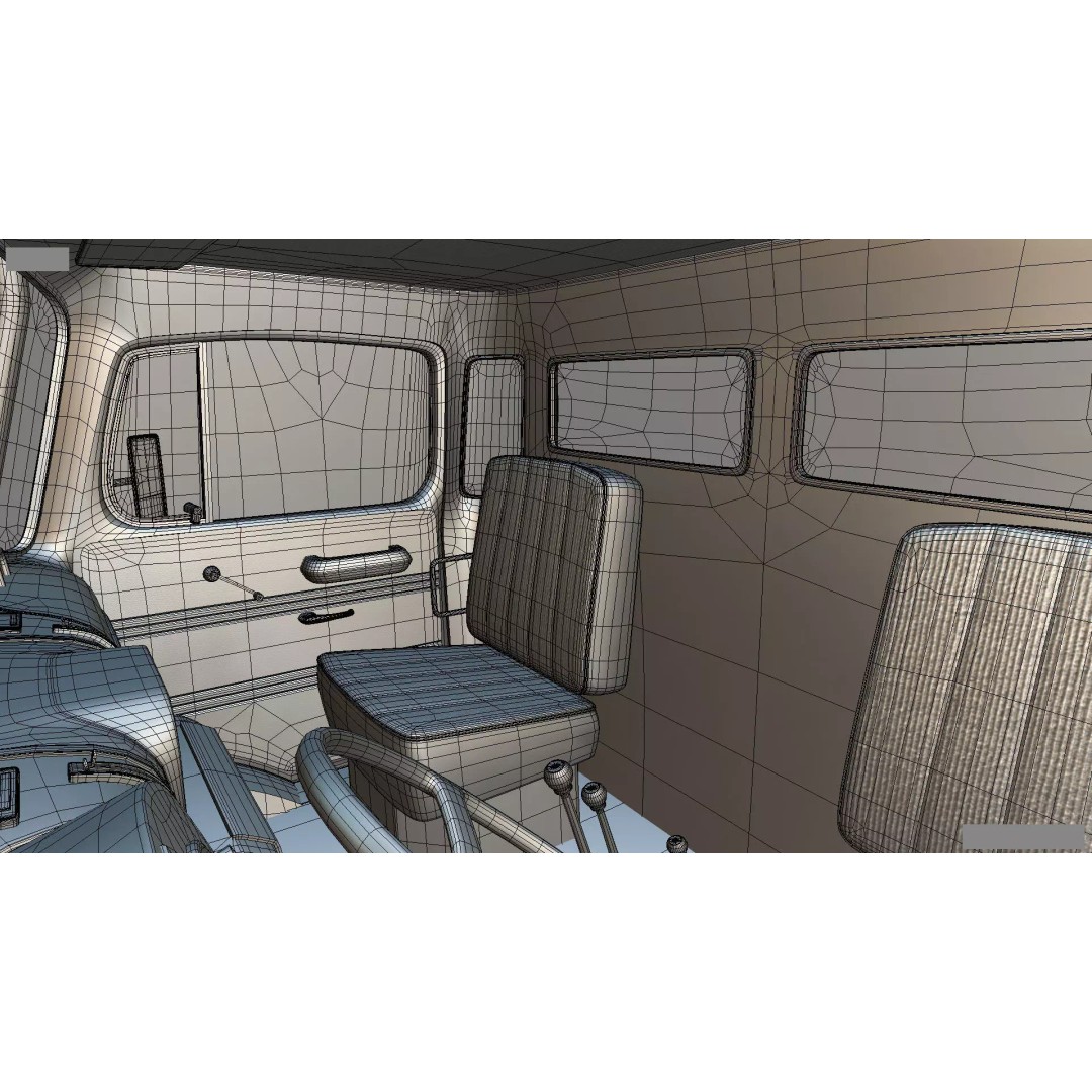 Mercedes-Benz 2624 Tractor Unit 3D Model – High Poly Game-Ready Asset, Blender - View 51