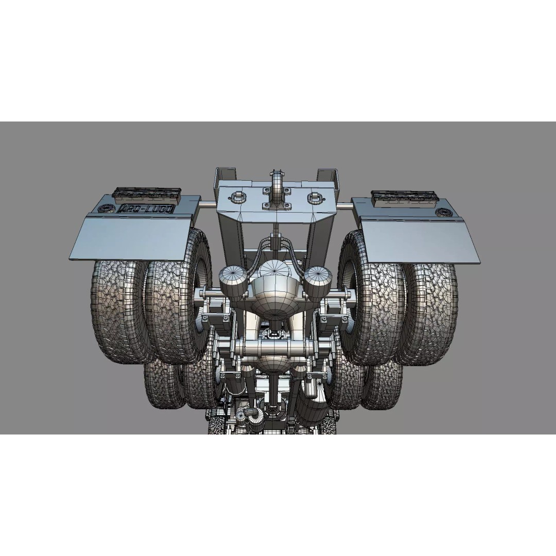 Mercedes-Benz 2624 Tractor Unit 3D Model – High Poly Game-Ready Asset, Blender - View 52
