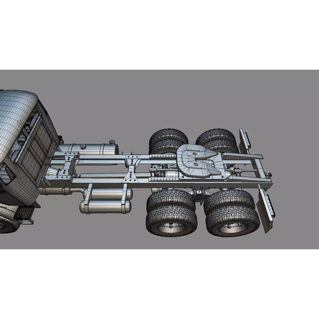 Mercedes-Benz 2624 Tractor Unit 3D Model – High Poly Game-Ready Asset, Blender - View 53