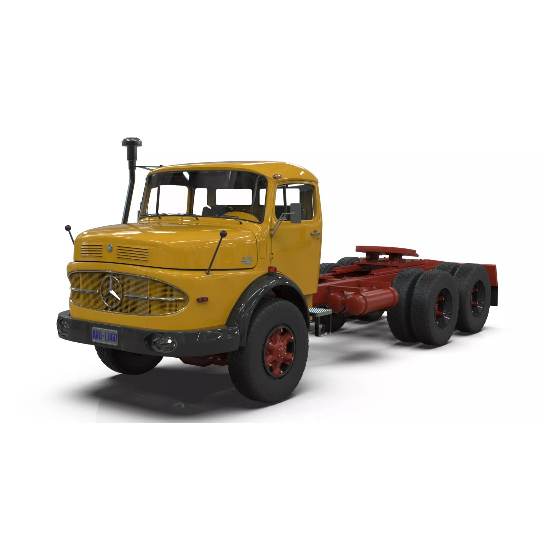 Mercedes-Benz 2624 Tractor Unit 3D Model – High Poly Game-Ready Asset, Blender - View 8