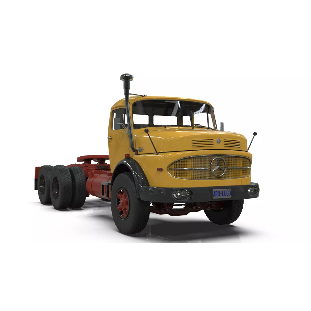 Mercedes-Benz 2624 Tractor Unit 3D Model – High Poly Game-Ready Asset, Blender - View 9