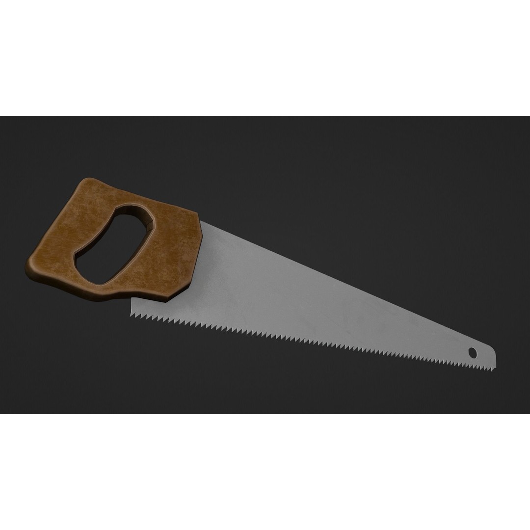 Hand Saw 3D Model – Low Poly PBR Tool for Unity & Unreal - View 13
